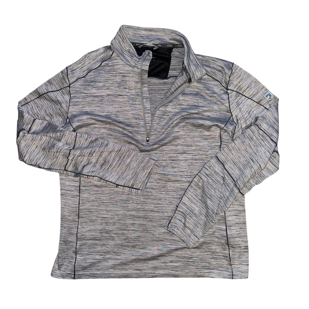KUHL Mens Quarter Zip Pullover Grey Space Dye Performance Shirt XL Style 3118